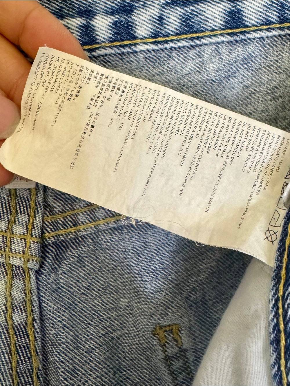 Maison Margiela Exposed Pocket Jeans Wide Leg Acid Wash Italy Womens Size Small - Picture 6 of 10